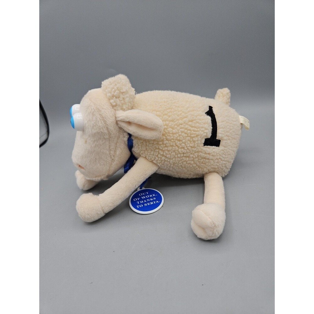 Serta Counting Sheep #1 Number 1 One Blue Eyes Plush Stuffed Animal Toy Farm 9”
